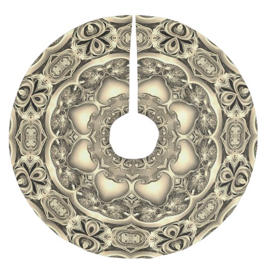 Gouden Decoratieve Boomrok Kerstboom Rok (Voorkant)