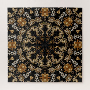 Gouden decoratieve legpuzzel