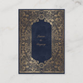  gouden decoratieve Receptiebijlage Kaart (Achterkant)