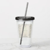 Gouden Decoratieve Vakantie Acryl Tumbler Acryl Drinkbeker (Achterkant)