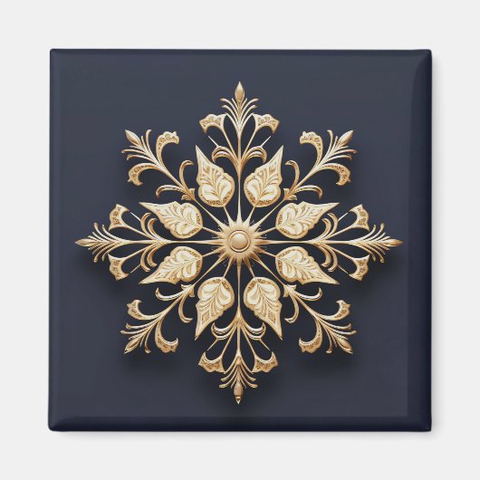 Gouden decoratieve vakantiemagneet magneet (Voorkant)