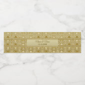 Gouden decoratieve waterfleslabel waterfles etiket (Enkel label)