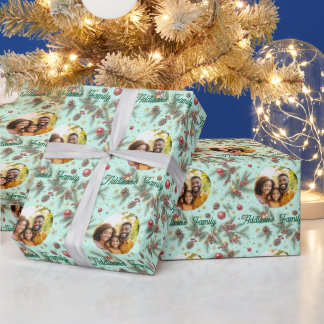 Gouden Dennen Frame Cadeaupapier