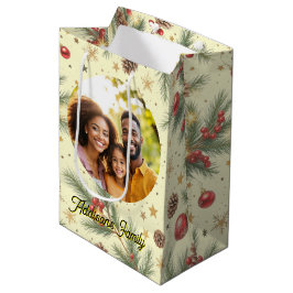 Gouden dennenhouten lijst medium cadeauzakje