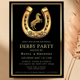 gouden Derby Paard Party Ruitersport Kaart