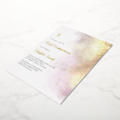 gouden details Eerste mededeling Folie Uitnodiging (Gedraaid)