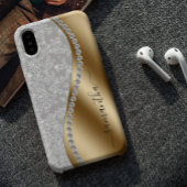 Gouden Diamant Bling Persoonlijk Script  Case-Mate iPhone Case