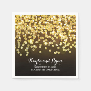 gouden diamanten bruiloft servetten