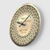 Gouden diamanten, damast 25e huwelijksverjaardag grote klok (Hoek)