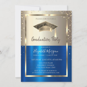 Gouden diamanten frame, waterverf grad cap goud bl kaart