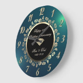 Gouden diamanten krullen,Groen 50ste trouwdag Grote Klok (Hoek)