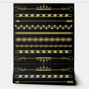 Gouden Diamond Edelsteen Ornamenten Custom Kleur Z Behang