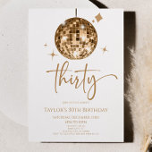 Gouden Disco Bal Dertig 30e Verjaardagsfeest Kaart
