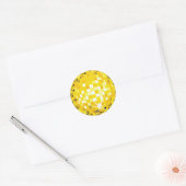 Gouden Disco Ball Patroon Ronde Sticker (Envelop)