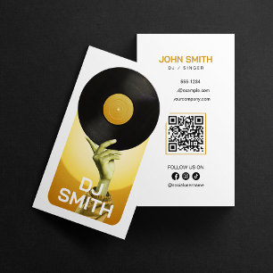Gouden DJ Signer Discjockey Muziekproducent Vinyl Visitekaartje