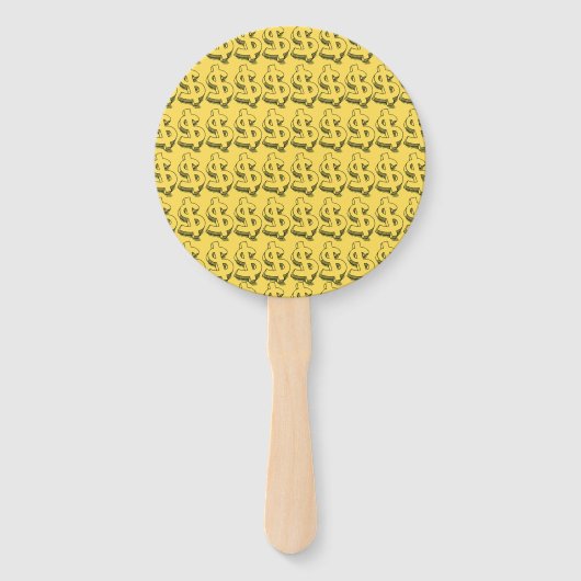 gouden dollar handwaaier (Voorkant)