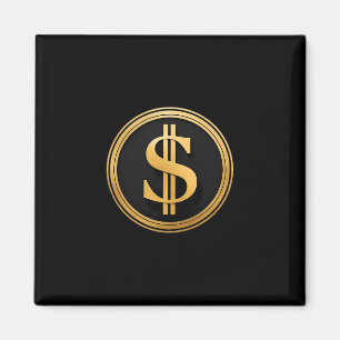 Gouden dollarsymbool D.o.g.e. 4 juli 1776 2025 Magneet