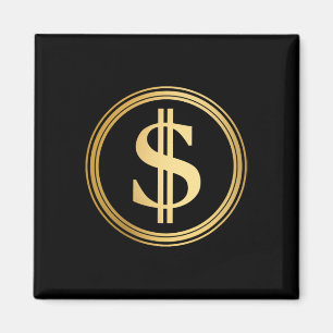 Gouden dollarsymbool D.o.g.e. 4 juli Magneet
