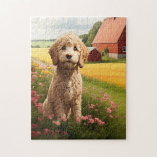 Gouden Doodle hond Legpuzzel