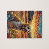 Gouden Doodle hond Legpuzzel (Horizontaal)