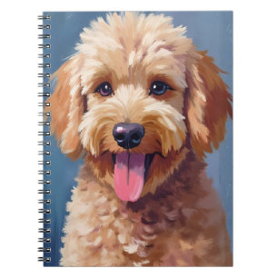 Gouden Doodle   Honden Waterverfschilderij Huisdie Notitieboek