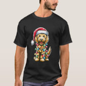 Gouden Doodle Kerstboom Xmas Hond Pyjama Goud T-shirt (Voorkant)