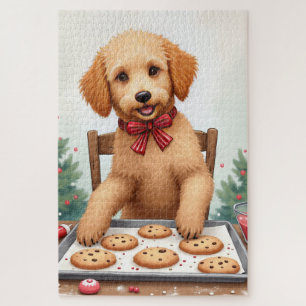 Gouden Doodle versiert Kerstkoekjes Legpuzzel
