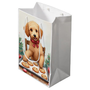 Gouden Doodle versiert Kerstkoekjes Medium Cadeauzakje
