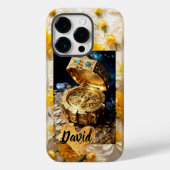 Gouden doos en gele bloem iPhone / iPad case (Achterkant)