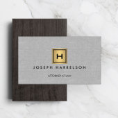 GOUDEN DOOS LOGO met UW INITIAAL/MONOGRAM op Linne Visitekaartje
