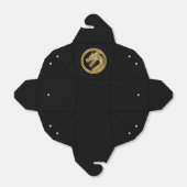 Gouden draak bedankdoosjes (Uitgevouwen)