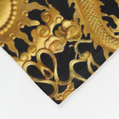 gouden drakendeken fleece deken (Hoek)