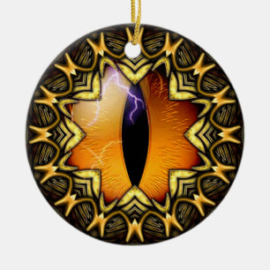 Gouden Drakenoog Keramisch Ornament