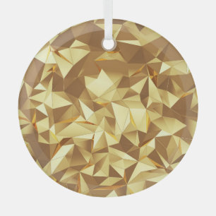 Gouden driehoek: Abstracte achtergrondtextuur. Glas Ornament