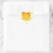 gouden driekleurring hart sticker (Tas)