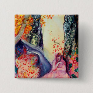 Gouden droom / Yoga-meditatie Zen-tuin Vierkante Button 5,1 Cm