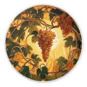 Gouden Druiven Keramische Knop (Voorkant)