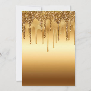 Gouden druppel glitters Elegante luxe glinsterende Kaart