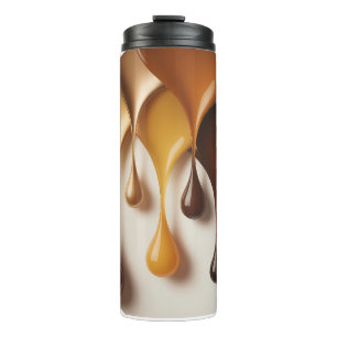 Gouden Druppels - Luxe Vloeibare Kunst - Magneet Thermosbeker