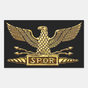 Gouden Eagle van de Romeinse Republiek Rechthoekige Sticker