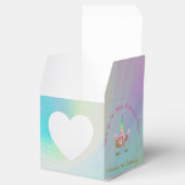Gouden Eenhoorn Regenboog Dank u Cupcake Box Bedankdoosjes (Geopend)
