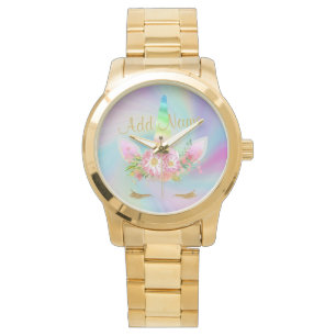 Gouden Eenhoorn Regenboog Goud Horloge