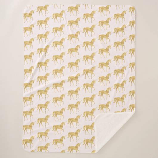 Gouden Eenhoorns Sherpa Deken (Voorkant)