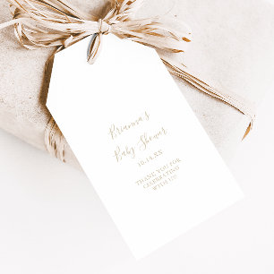 Gouden Eenvoudige Minimalistische Cadeautags voor Cadeaulabel