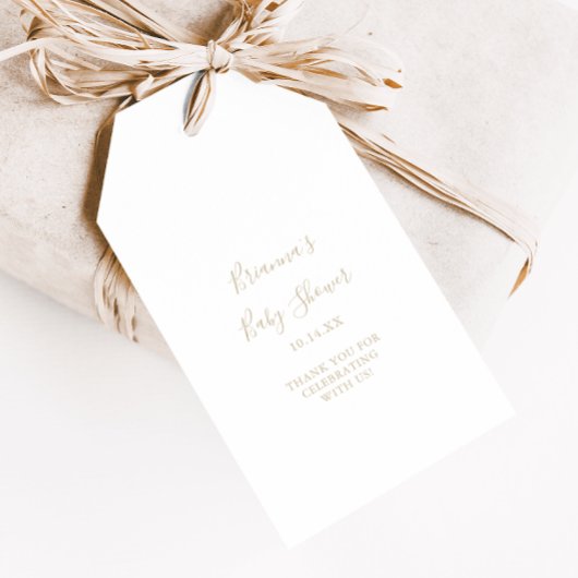 Gouden Eenvoudige Minimalistische Cadeautags voor  Cadeaulabel