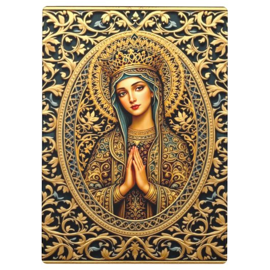 Gouden eerbied Maagd Maria Klembord (Achterkant)