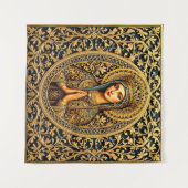 Gouden Eerbiedige Maagd Maria Wandkleed (Voorkant (horizontaal))