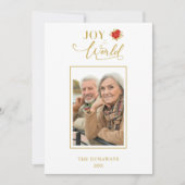 Gouden Effect Minimalist Chic Poinsettia Foto (Voorkant)