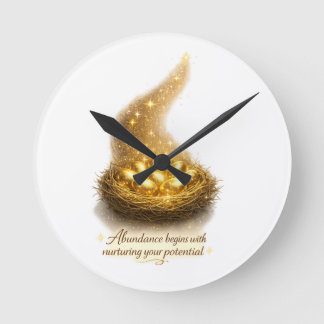 Gouden Ei Nesten Inspirerende Wandklok Ronde Klok
