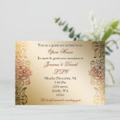 gouden elegant Corporate party Invitation Kaart (Staand voorkant)